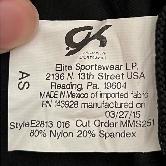 Black/Green GK Gymnastics Shorts (nylons and spandex) - Picture 3 of 3